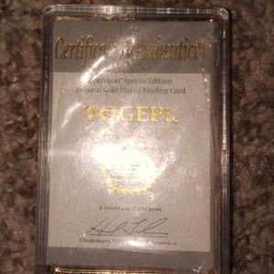 Pokemon 23k Gold Plated Togepi Metal Bar Card